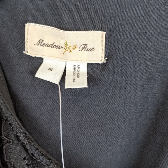 Meadow Rue Stargazer Peplum Black Peplum Top sz M - Picture 7 of 8